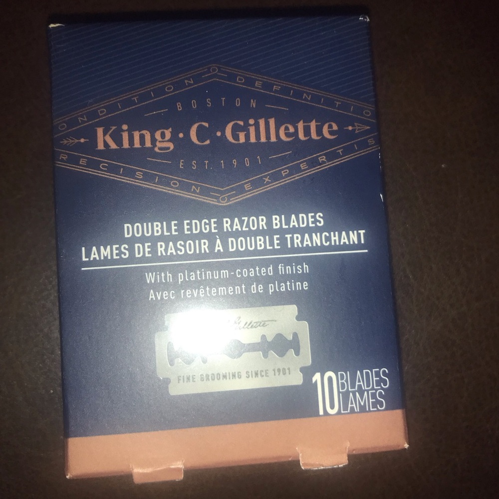Gillette Men’s Double Edge Razor Blades 10 Count NEW UNOPENED